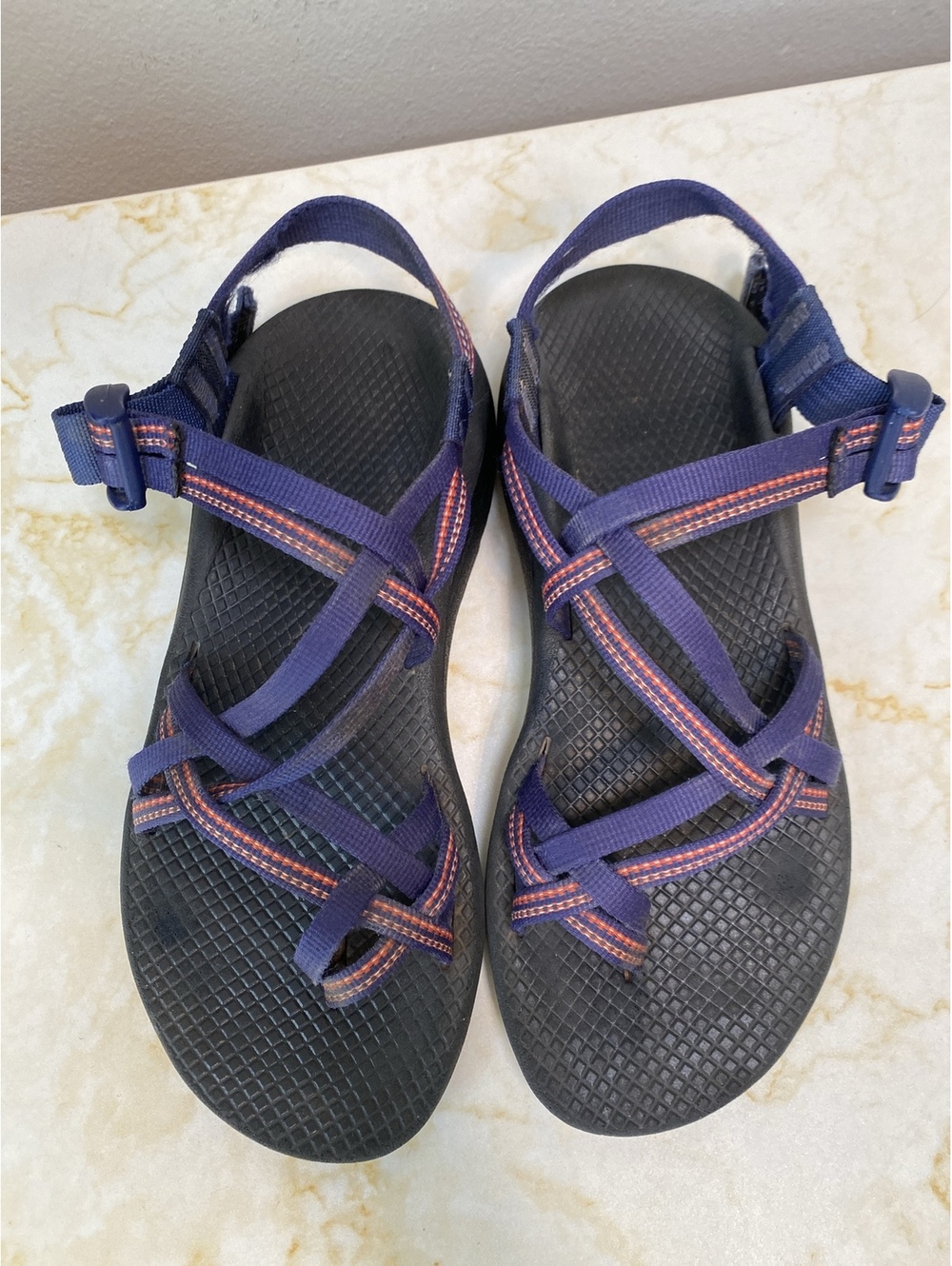Chaco Women's Purple Double-Strap Toe-Loop Sandals US 7